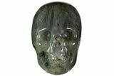 Realistic, Polished Labradorite Skull #116298-1